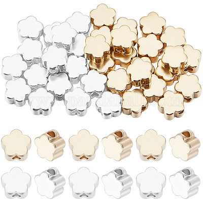 50шт 2 цвета латунные бусины KK-BBC0016-48-1