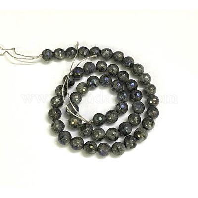Гальванизировать естественно лабрадорита бисер пряди X-G-L150-8mm-01-1