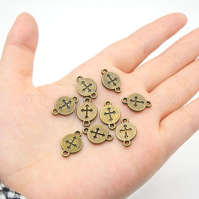 Сеттинги разъем сплава кабошон тибетском стиле PW-WGF1AB7-01-1