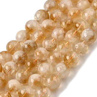Природный цитрин бисер нитей G-D323-A01-10mm-B-1