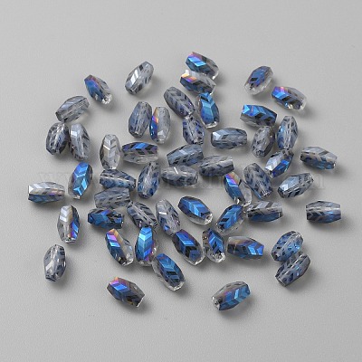 Прозрачный Electroplate стеклянные бусины EGLA-TAC0005-01D-1