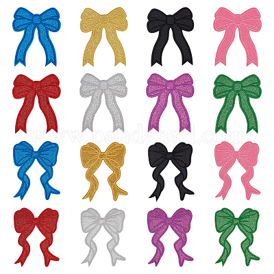 1 комплект бантов с компьютерной вышивкой на ткани PATC-FG0003-27-1