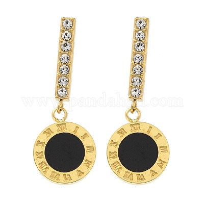 Женские серьги-гвоздики из нержавеющей стали с ионным покрытием (IP) EJEW-M024-04G-1