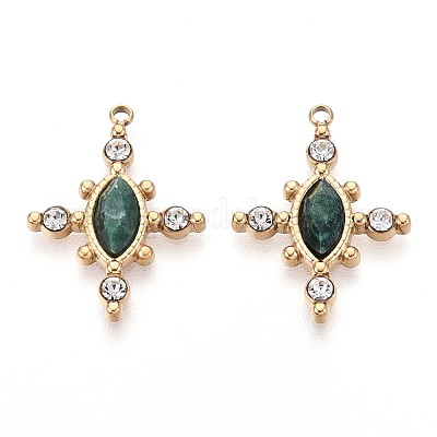 Подвески из натурального африканского нефрита с огранкой в виде конского глаза STAS-N109-161G-1