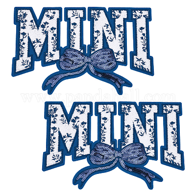 Полиэстер гладить/пришивать заплатки DIY-WH0593-02B-1