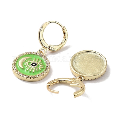 Серьги с подвесками из латуни с покрытием из настоящего 18-каратного золота EJEW-L269-002G-03-1