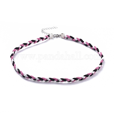 Плетеные ожерелья из искусственной замши NJEW-JN02505-01-1