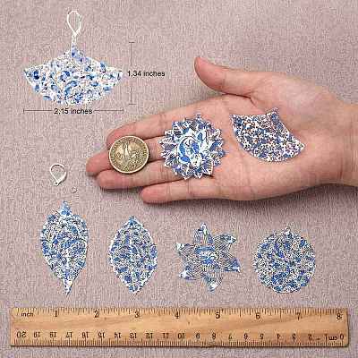 Набор для изготовления сережек с цветком своими руками DIY-SZ0008-53-1