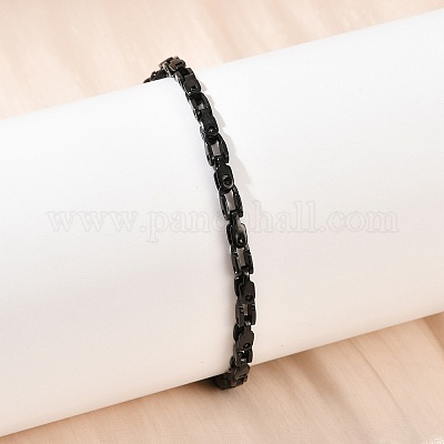 Браслеты-цепочки из нержавеющей стали 201 звено для мужчин и женщин BJEW-B143-03EB-1