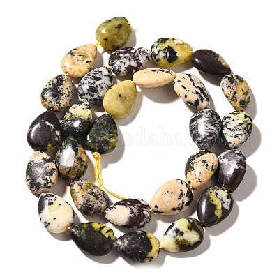 Бусы из натуральной желтой бирюзы (яшмы) G-I377-A14-1