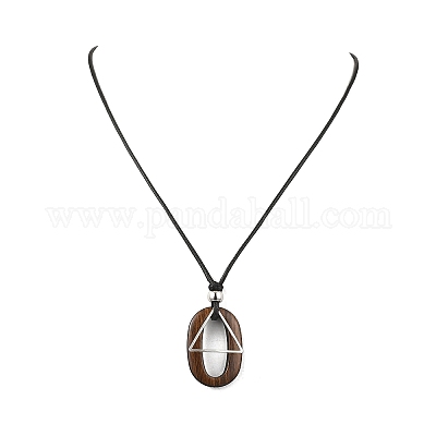 Овальные и треугольные подвески из латуни NJEW-JN05677-1