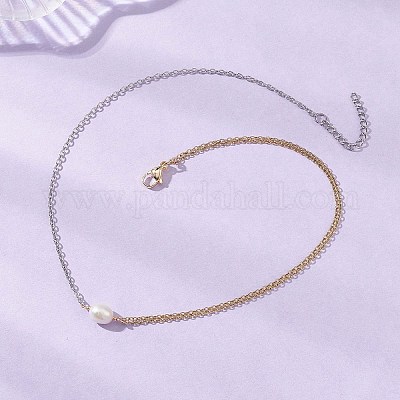 Подвеска из натурального культивированного пресноводного жемчуга с рисом NJEW-JN05682-1