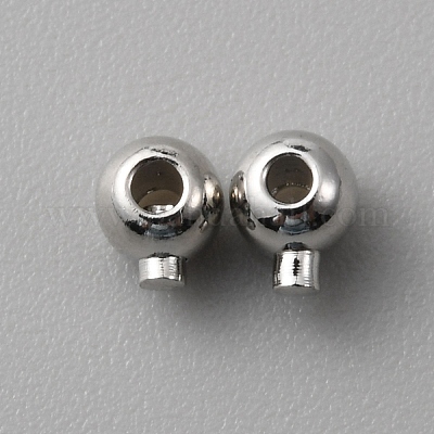 Зажимные бусины из латуни KK-WH0031-33P-1