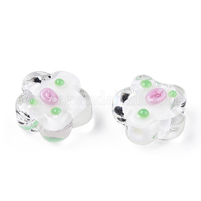 Ручной работы ухабистым Шарики Lampwork LAMP-N024-04H-1