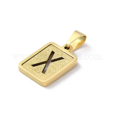 Подвески-алфавиты из нержавеющей стали 304 STAS-S152-01G-X-1