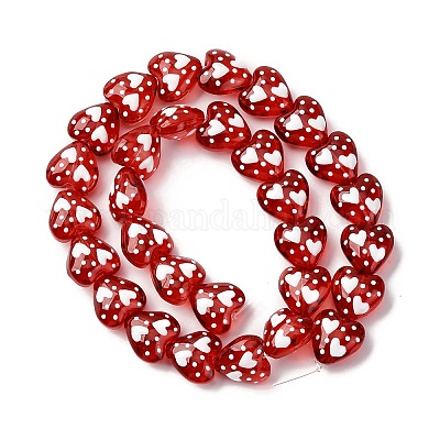 Стеклянные эмалевые бусины GLAA-Q125-01A-1