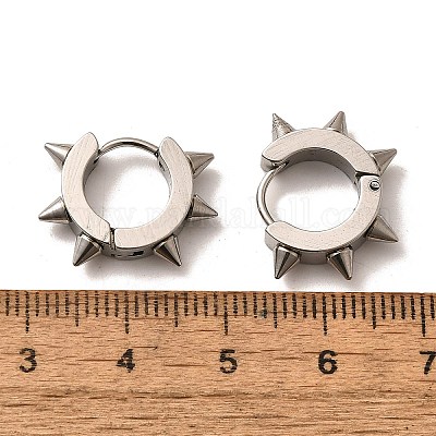 Серьги-кольца из нержавеющей стали 201 EJEW-A098-04P-1