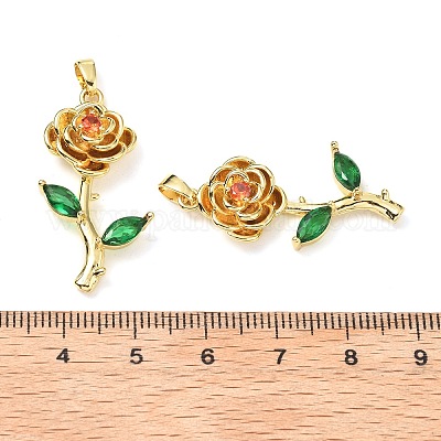 Латунные микро проложить кубического циркония подвески KK-G533-05G-1