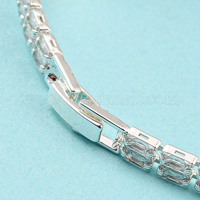 Браслет из латуни с ромбическими звеньями BJEW-Q771-08S-1