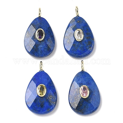 Крашеные природные лазурит подвески G-I391-04G-06-1