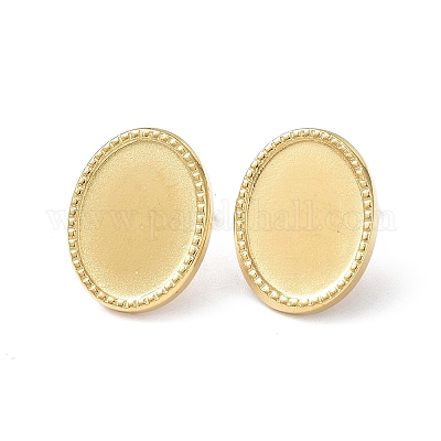 Ионное покрытие (ip) 304 нержавеющая сталь серьги-гвоздики фурнитура EJEW-I285-31G-1