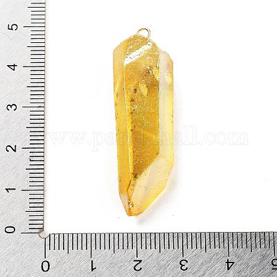 Гальванизированные натуральные кварцевые подвески G-P315-B01-09G-1