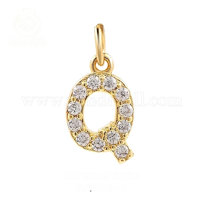 Подвески из латуни с фианитами и переходными кольцами FIND-PW0024-09Q-1