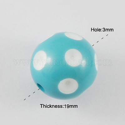 Коренастый жевательная резинка акриловые бусины SACR-S146-20mm-06-1