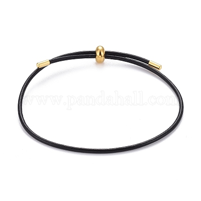 Регулируемые браслеты-слайдеры из искусственной кожи BJEW-F412-05G-C-1