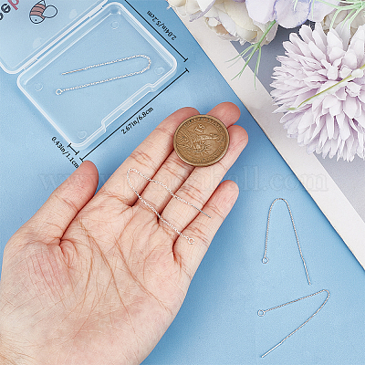 2 пара 2 стиля 925 фурнитуры для сережек из стерлингового серебра STER-BBC0005-27-1