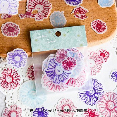 24 шт ретро бумага для вырезок PW-WG0542F-02-1