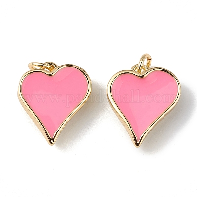 Эко-подвески с покрытием из латуни и эмали KK-F848-02G-04-1