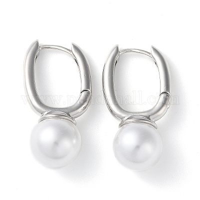 Латунные серьги обруча EJEW-K249-10P-1