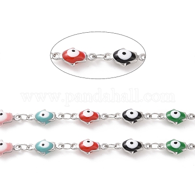 Эмалированная рука хамса с цепями от сглаза CHS-G023-01P-02-1