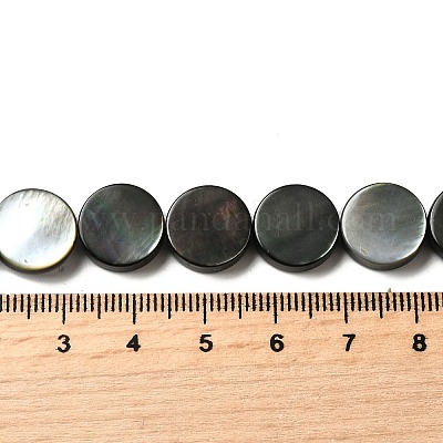 Нити бусин из натуральной черной ракушки для губ BSHE-D300-05-12mm-1