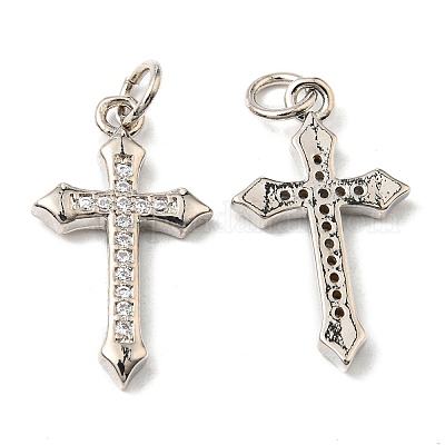 Латунные микро проложить кубического циркония подвески ZIRC-P060-21P-1