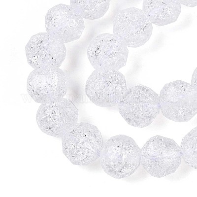 Прозрачные треск стекла бисер нитей GLAA-N053-8mm-11-1