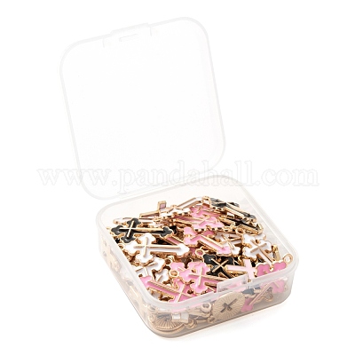 90шт 9 стиля пасхальные тематические подвески из легкого золотого сплава с эмалью ENAM-LS0001-74-1