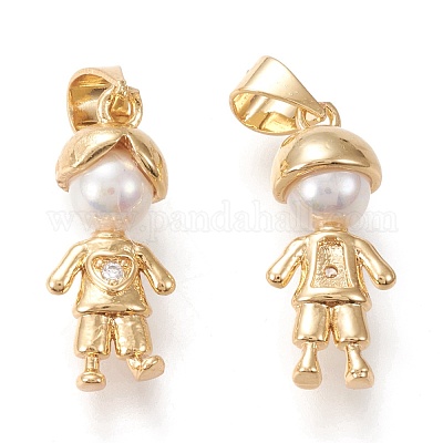 Латунные микропаве прозрачные подвески с фианитом ZIRC-I045-02G-1