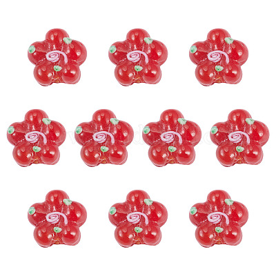 Perle di lampwork fatte a mano da 10 pz&nbsp;LAMP-TADJ0001-01A-1
