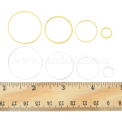 80шт 8 стильных латунных соединительных кольца KK-FS0001-15-1