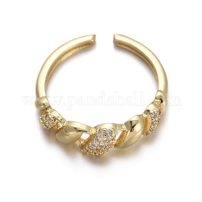 Кольца-манжеты из латуни mirco pave с прозрачным кубическим цирконием FS-WGB3A7F-09-1