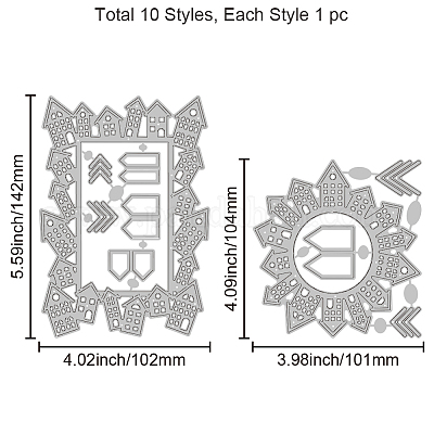 Углеродистая сталь разрезает трафареты DIY-WH0309-1913-1