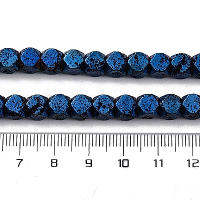 Гальванические бусины из натуральной лавы G-A256-C01-01F-1