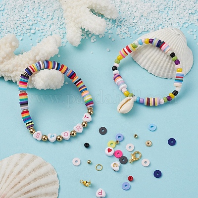 Набор бус из полимерной глины своими руками DIY-YW0004-77-1