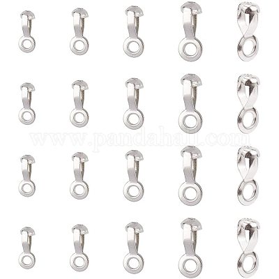 NBEADS 70 Pcs Ball Chain Pull Loop Connectors, Fit for 2.4mm/3mm/4.5mm/6mm  Real 304 Stainless Steel Ball Chain Ceiling Fan Lamp Pull Loop Chain