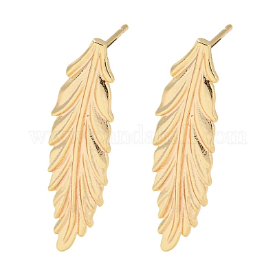 Латунь серьги EJEW-K264-07G-1