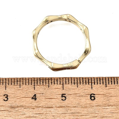 Регулируемые латунные кольца с микропаве из прозрачных кубических цирконий для женщин RJEW-H247-11G-1