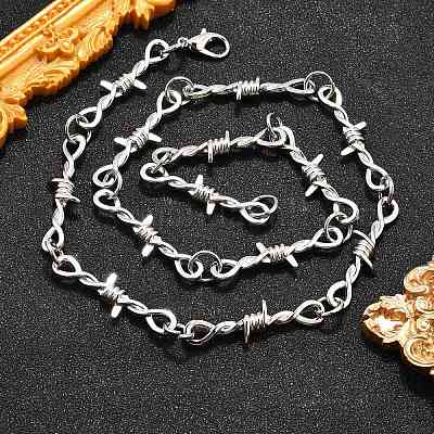 Ожерелья из колючей проволоки NJEW-R254-01B-P-1