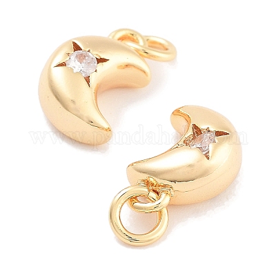 Латунные микро проложить кубического циркония подвески KK-P271-01G-B-1